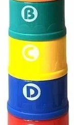 Merkloos Stapeltoren Baby Speelgoed - Letters En Cijfers + Eend - Kleurrijke Stapelbekers - Stapelbekers - Educatief Speelgoed -Goedkope Blokken Winkel 146x840