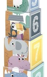 Ulysse Stapeltoren Met Dieren En Cijfers - Jungle - 10 Stuks