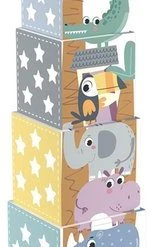 Ulysse Stapeltoren Met Dieren En Cijfers - Jungle - 10 Stuks -Goedkope Blokken Winkel 156x840