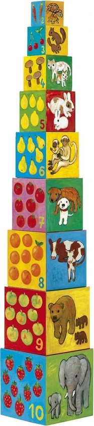 Djeco - 10 Blokken Om Te Stapelen - Mijn Vrienden 3 Djeco - 10 Blokken Om Te Stapelen - Mijn Vrienden