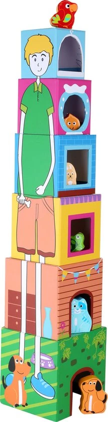 Legler Stapel Kubussen Met Huisdieren - Multi Kleuren - Houten Speelgoed Vanaf 1 Jaar 4 Legler Stapel Kubussen Met Huisdieren - Multi Kleuren - Houten Speelgoed Vanaf 1 Jaar - Afbeelding 2