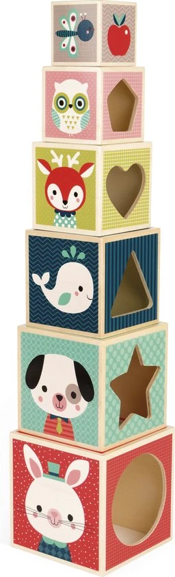 Janod Stapeltoren Blokken 3 Janod Stapeltoren Blokken