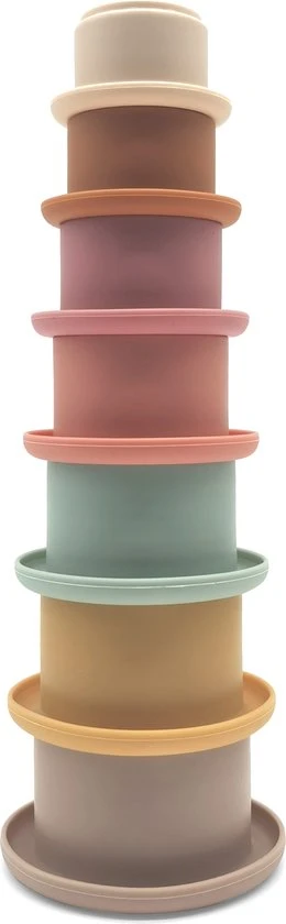 Magni Aps Magni - 7 Mini Siliconen Stapelbekertjes Met Gaatjes Aan De Onderkant - Diverse Kleuren 6 Magni Aps Magni - 7 Mini Siliconen Stapelbekertjes Met Gaatjes Aan De Onderkant - Diverse Kleuren - Afbeelding 4