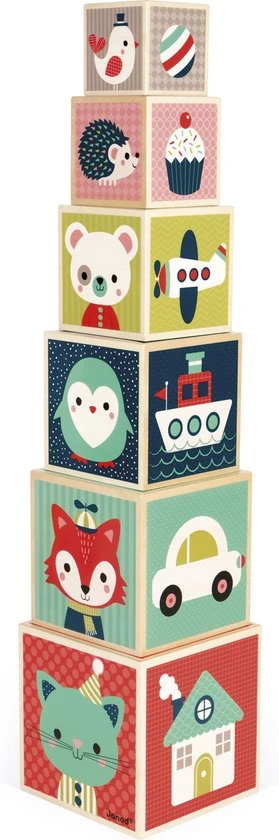 Janod Stapeltoren Blokken 4 Janod Stapeltoren Blokken - Afbeelding 2