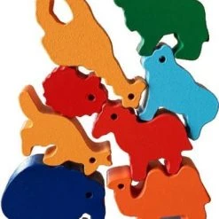 Van Theo Stapeldiertjes Jungle – Houten Blokken – Balansspel – Duurzaam Speelgoed – Stapelblokken - Dieren -Goedkope Blokken Winkel 385x840