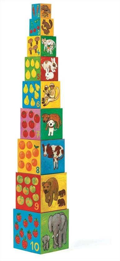 Djeco - 10 Blokken Om Te Stapelen - Mijn Vrienden 7 Djeco - 10 Blokken Om Te Stapelen - Mijn Vrienden - Afbeelding 5