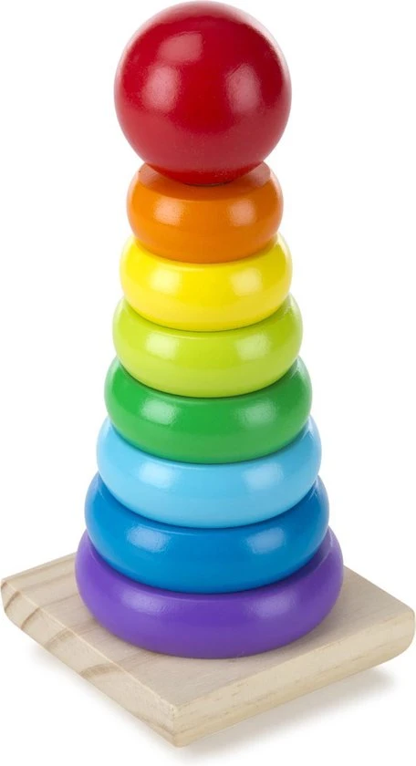 Melissa & Doug Houten Stapelaar Regenboog Kleuren 3 Melissa & Doug Houten Stapelaar Regenboog Kleuren