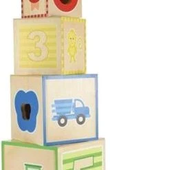Toi-toys Stapeltoren Vormen Junior Hout Lichtnaturel 10-delig
