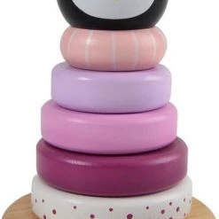 Magni Aps Magni - Houten Pinguïn Stapeltoren - Roze