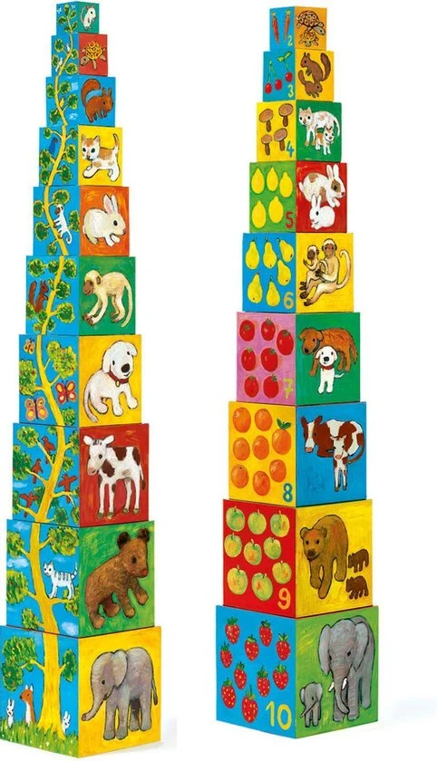 Djeco - 10 Blokken Om Te Stapelen - Mijn Vrienden 9 Djeco - 10 Blokken Om Te Stapelen - Mijn Vrienden - Afbeelding 7