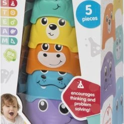 Playgro Stacks Of Animals Sort And Nest Cups - 5 Kleurrijke Dierenbekers