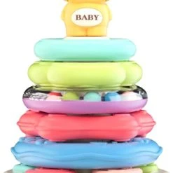 Allerion® Allerion Zachte Stapeltoren – Blokken Baby – Stapel Blokken Set Met Muziek– Voor Jongens En Meisjes - Jenga Speelgoed – Vanaf 18 Maanden