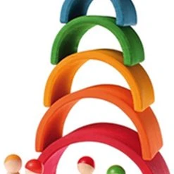 GARPROVM Houten Blokken - Houten Boogbouwstenen - Blokkenset - Stapeltoren - Regenboog - Montessori Speelgoed - STEM - Educatief Speelgoed Voor Peuters, Kinderen, Baby's, Jongens, Meisjes -Goedkope Blokken Winkel 534x840 1