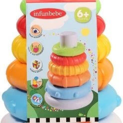 Infunbebe Stapeltoren - Stapel Ringen - Ringpiramide - 19 Cm - Lichtgewicht