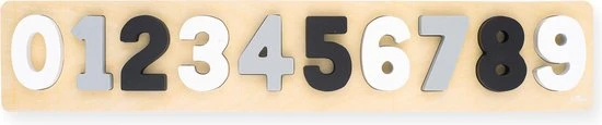 Jollein Houten Puzzel - Cijfers 1-9 - Grijs & Wit 3 Jollein Houten Puzzel - Cijfers 1-9 - Grijs & Wit
