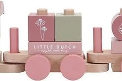 Little Dutch Houten Blokkentrein Flowers -Goedkope Blokken Winkel 550x165