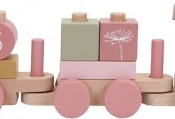 Little Dutch Houten Blokkentrein Flowers -Goedkope Blokken Winkel 550x168