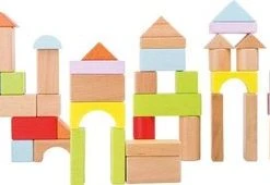 Small Foot Company Small Foot - Klassieke Houten Bouwblokken - Houten Speelgoed - Stapelblokken - Vanaf 1 Jaar