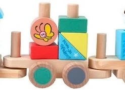 Rubo Toys Woezel En Pip Houten Trein - Blokken - Locomotief En 2 Wagons - Met 2 Speelfiguren - 45 Cm Lang -Goedkope Blokken Winkel 550x178