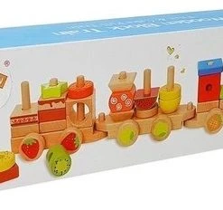 Viking Choice Houten Trein - Met Blokken - 30 Delig - 42x7,5x10 Cm -Goedkope Blokken Winkel 550x232