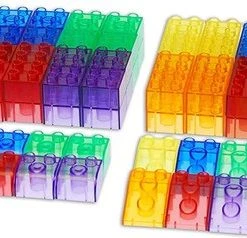 TickiT - Doorzichtig Gekleurde Moduleblokken (90 Stuks)