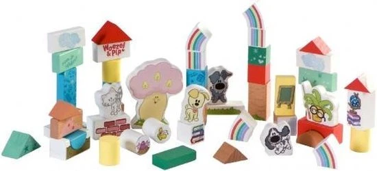 Rubo Toys Houten Blokken Woezel En Pip 4,5 Cm 50-delig 4 Rubo Toys Houten Blokken Woezel En Pip 4,5 Cm 50-delig - Afbeelding 2