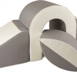 Viking Choice Schuimblokken Speelgoed - Met Foam Blokken Glijbaan - En Brug - Grijs, Wit