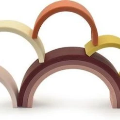 Ted & Fred Siliconen Regenboog | Naturel | Stapeltoren | Speelgoed | Open Ended Play | BPA Vrij -Goedkope Blokken Winkel 550x259