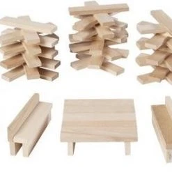 Goki BLOKKENDOOS, In Blank Hout, 200 Pi Ces, Blok 10,5x2x1cm, Made In Europe, 3+ -Goedkope Blokken Winkel 550x273 3