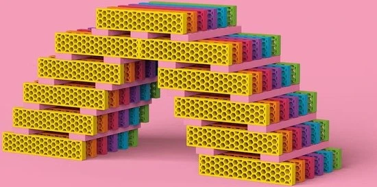 Maxomorra Bioblo Big Box - 340 Eco Bouwblokken 16 Maxomorra Bioblo Big Box - 340 Eco Bouwblokken - Afbeelding 14