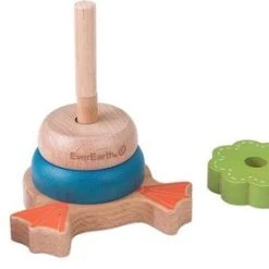 Everearth Houten Stapelringen Eend Multicolor 13 Cm -Goedkope Blokken Winkel 550x279 3