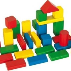 Tonnetje Houten Blokken 50pcs | Fnac KIDS Cubes En Bois | In Emmertje