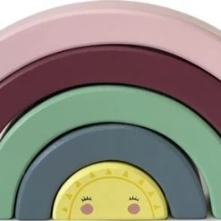 HOUTEN REGENBOOG - REGENBOOG SPEELGOED - Houten Regenboog Stapeltoren - Regenboog Stapelaar - Regenboog Hout - Houten REGENBOOG Stapelblokken - Regenboog Puzzel Van Hout - Mint And Milo