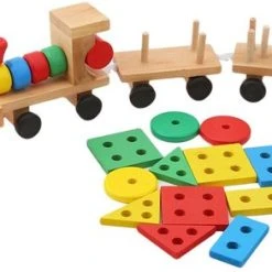Ariko XL Houten Trein Met Blokken En Vormen - Blokkentrein - Speelgoedtrein - Educatie Met Vormen En Kleuren - 24 Ariko XL Houten Trein Met Blokken En Vormen - Blokkentrein - Speelgoedtrein - Educatie Met Vormen En Kleuren - -Goedkope Blokken Winkel 550x293 1