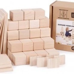 Just Blocks Houten Blokken SMALL PACK 74 Stuks