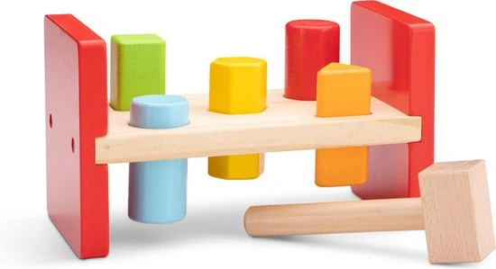 New Classic Toys Kleurrijke Houten Hamerbank 6 New Classic Toys Kleurrijke Houten Hamerbank - Afbeelding 4