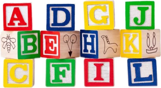 Woody Blokkenkar - Incl. 36 Blokken - Hout - 27x24x6cm 5 Woody Blokkenkar - Incl. 36 Blokken - Hout - 27x24x6cm - Afbeelding 3