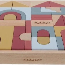 Little Dutch Houten Blokkendoos 47-delig Pure And Nature -Goedkope Blokken Winkel 550x306