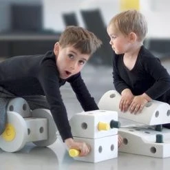 Modu Dreamer Kit - Zachte Blokken -33 Onderdelen - Speelgoed 1 -2 -3 Jaar - Mega Blocks Grijs- Geel -Goedkope Blokken Winkel 550x309 22