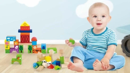 Vigatoys Viga Toys - Blokkenton Boerderij 50st. 6 Vigatoys Viga Toys - Blokkenton Boerderij 50st. - Afbeelding 4