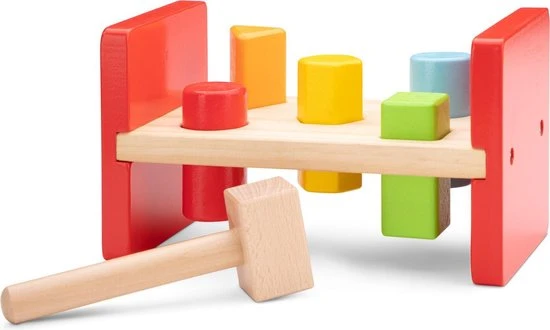 New Classic Toys Kleurrijke Houten Hamerbank 3 New Classic Toys Kleurrijke Houten Hamerbank
