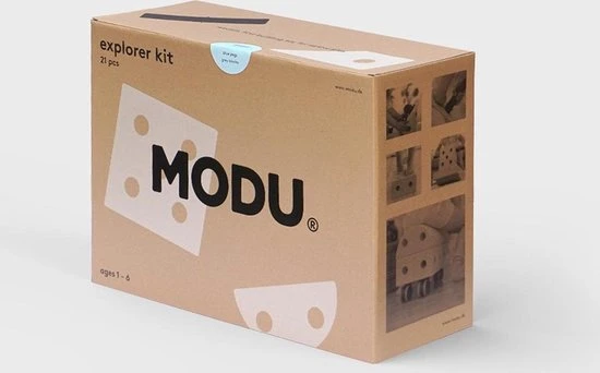 Modu Explorer Kit- Zachte Blokken-19 Onderdelen - Speelgoed 1 -2-3 Jaar -Mega Blocks Grijs -Blauw 14 Modu Explorer Kit- Zachte Blokken-19 Onderdelen - Speelgoed 1 -2-3 Jaar -Mega Blocks Grijs -Blauw - Afbeelding 12