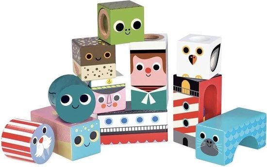 Vilac Houten Muziekblokken Aan De Zee - Handgemaakt 3 Vilac Houten Muziekblokken Aan De Zee - Handgemaakt