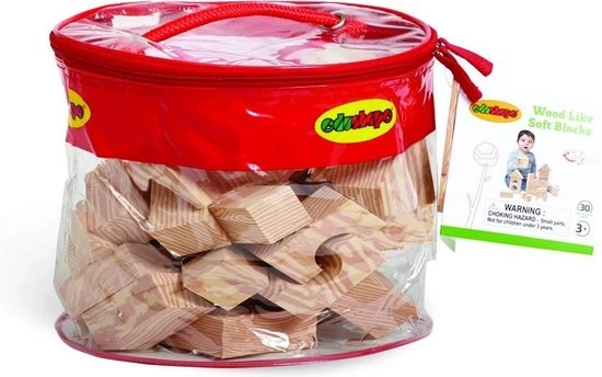 Edushape Hout-Imitatie Foam Blokken - 30 Stuks 6 Edushape Hout-Imitatie Foam Blokken - 30 Stuks - Afbeelding 4