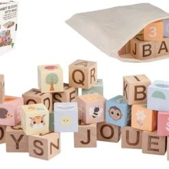 Jouéco® - The Wildies Family Alfabet Blokken Met Zakje