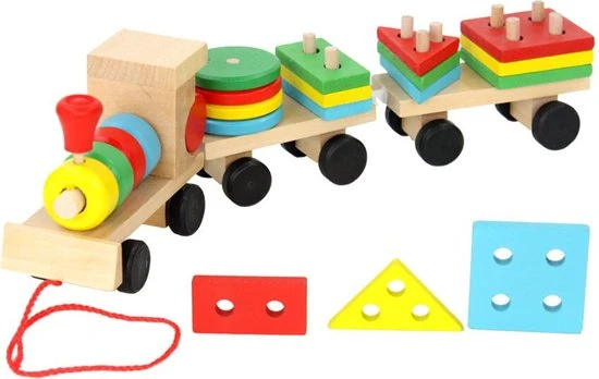 Ariko XL Houten Trein Met Blokken En Vormen - Blokkentrein - Speelgoedtrein - Educatie Met Vormen En Kleuren - 9 Ariko XL Houten Trein Met Blokken En Vormen - Blokkentrein - Speelgoedtrein - Educatie Met Vormen En Kleuren - - Afbeelding 7