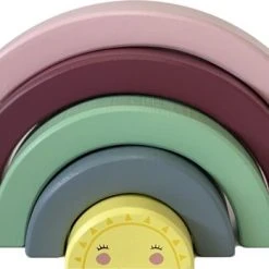 HOUTEN REGENBOOG - REGENBOOG SPEELGOED - Houten Regenboog Stapeltoren - Regenboog Stapelaar - Regenboog Hout - Houten REGENBOOG Stapelblokken - Regenboog Puzzel Van Hout - Mint And Milo -Goedkope Blokken Winkel 550x349