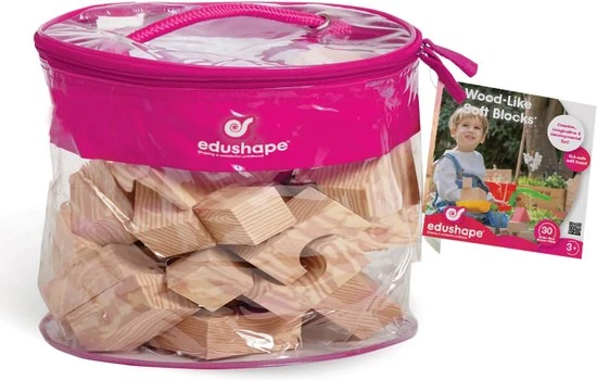 Edushape Hout-Imitatie Foam Blokken - 30 Stuks 3 Edushape Hout-Imitatie Foam Blokken - 30 Stuks