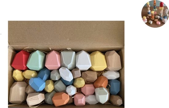 Femur - Houten Stapelstenen - Stapelblokken Uitgebreide Set - Balancerende Stenen - Speelblokken - Montessori Speelgoed - Kinder Speelgoed - Educatieve Puzzel - Stapeltoren - Handgemaakt Speelgoed - 36 STUKS 3 Femur - Houten Stapelstenen - Stapelblokken Uitgebreide Set - Balancerende Stenen - Speelblokken - Montessori Speelgoed - Kinder Speelgoed - Educatieve Puzzel - Stapeltoren - Handgemaakt Speelgoed - 36 STUKS