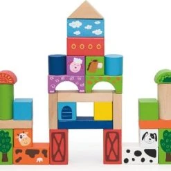 Vigatoys Viga Toys - Blokkenton Boerderij 50st. 20 Vigatoys Viga Toys - Blokkenton Boerderij 50st. -Goedkope Blokken Winkel 550x353